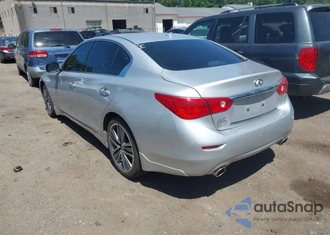 2014 Infiniti Q50 Sport из США, поврежденный, VIN JN1BV7AR7EM697122